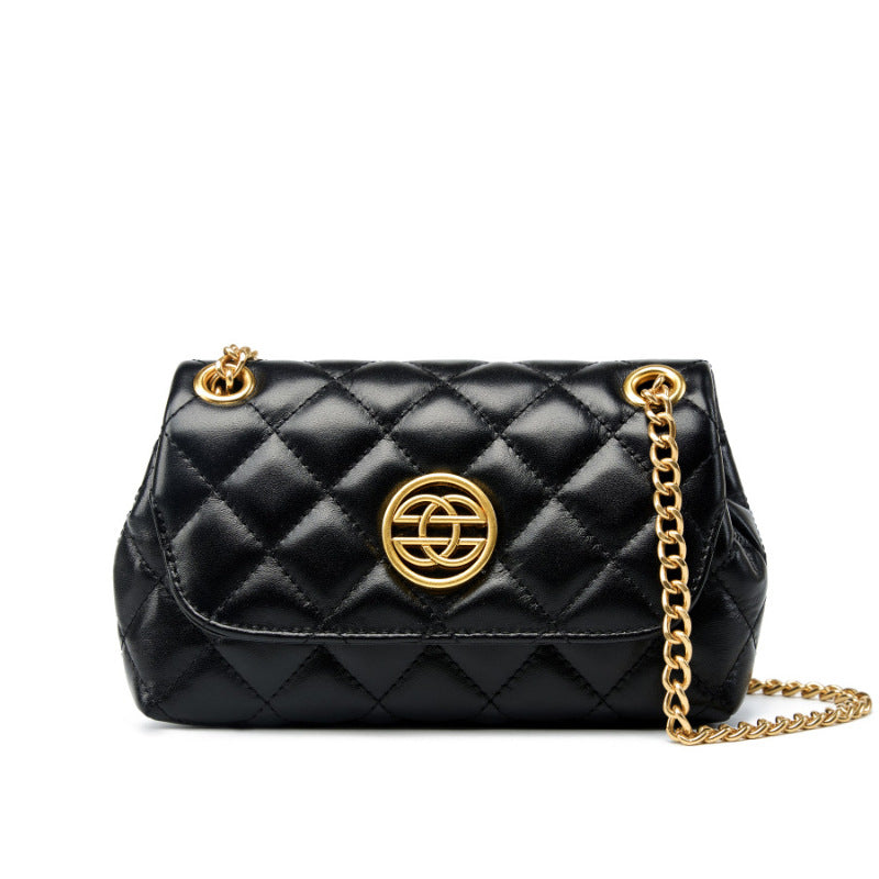 2025 Leather mobile phone bag popular new trend first-layer cowhide women's bag shoulder messenger bag portable high-end underarm bag