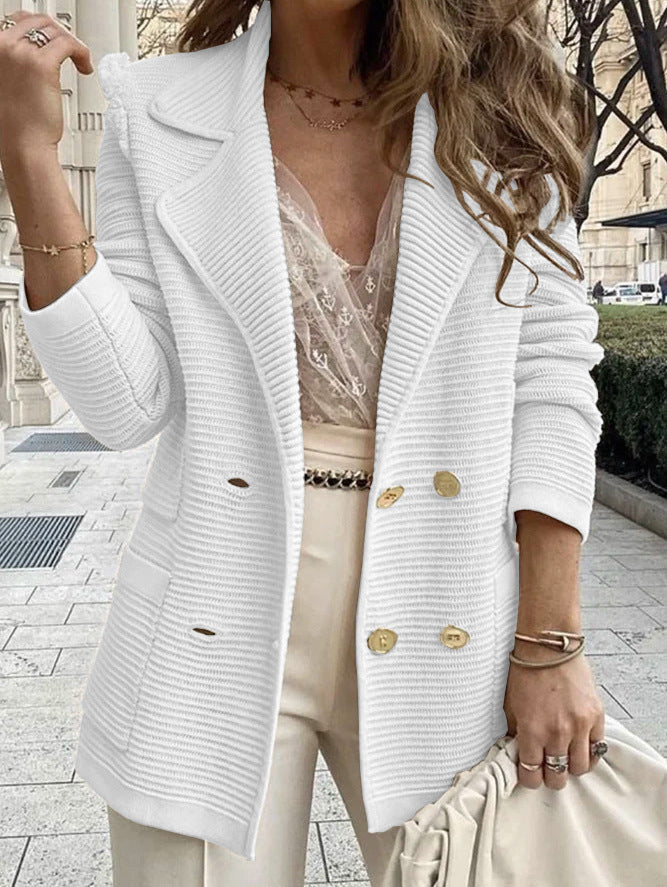 qgtao dti outfits Women's Short Texture Casual Top Long Sleeve Jacket Coat Autumn and Winter New Women's