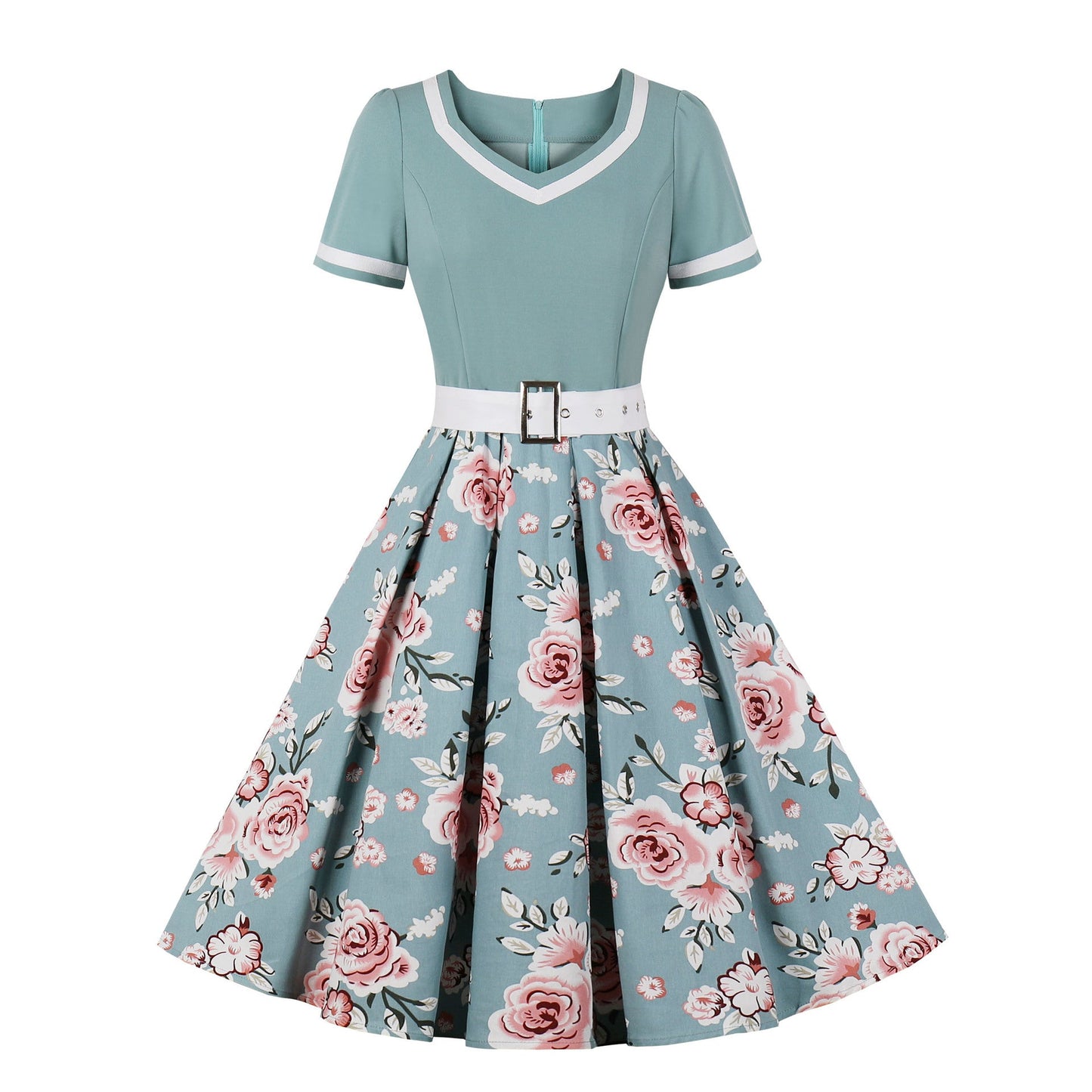 qgtao pop culture dress to impress Vintage Printed Dress Pettiskirt
