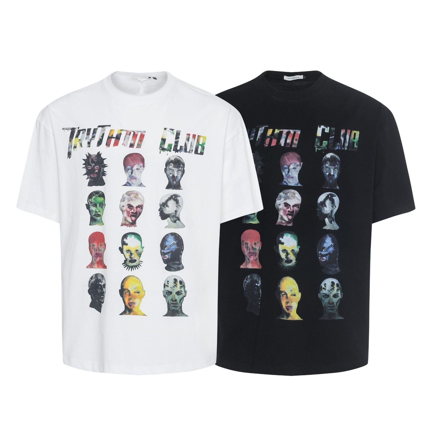2025 27170 2025n Street 2025 Summer Vintage Alien High Sense Small Collar Design Men's Loose Short Sleeve T-Shirt