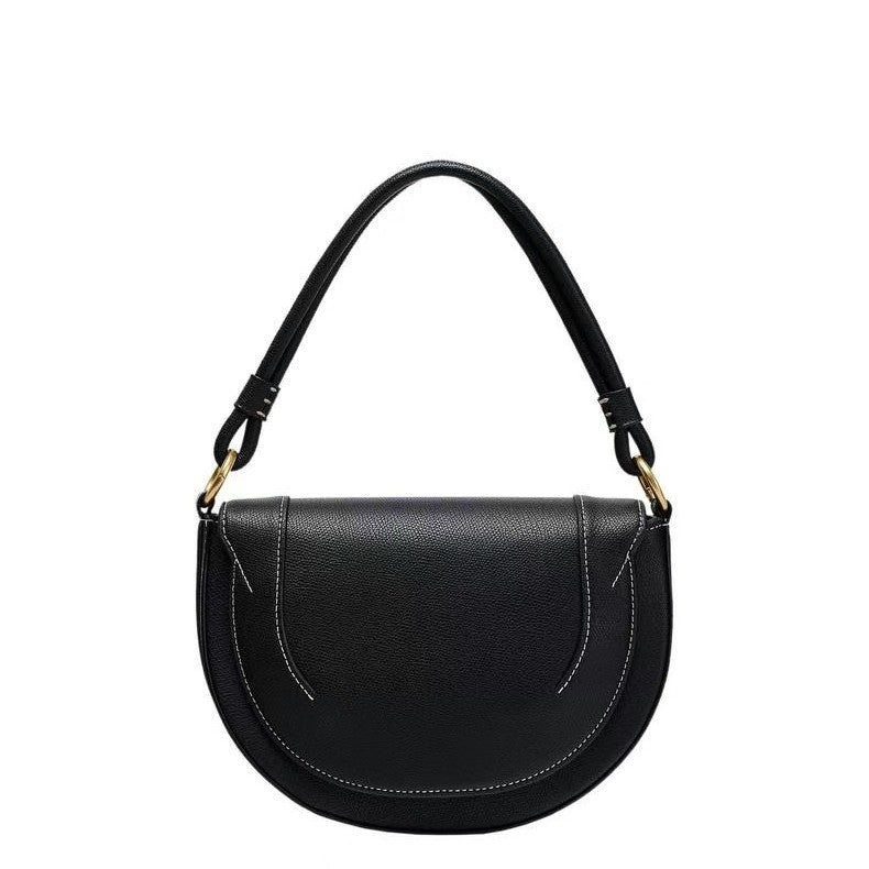 2025 ZA fashion women's bag of the same summer women's shoulder messenger bag ins texture portable women's bag saddle bag