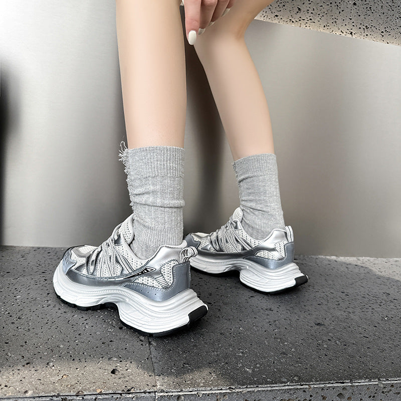 2025 Korean version of autumn trend dad shoes women's popular new soft-soled lightweight and versatile casual sports shoes I student trendy shoes women