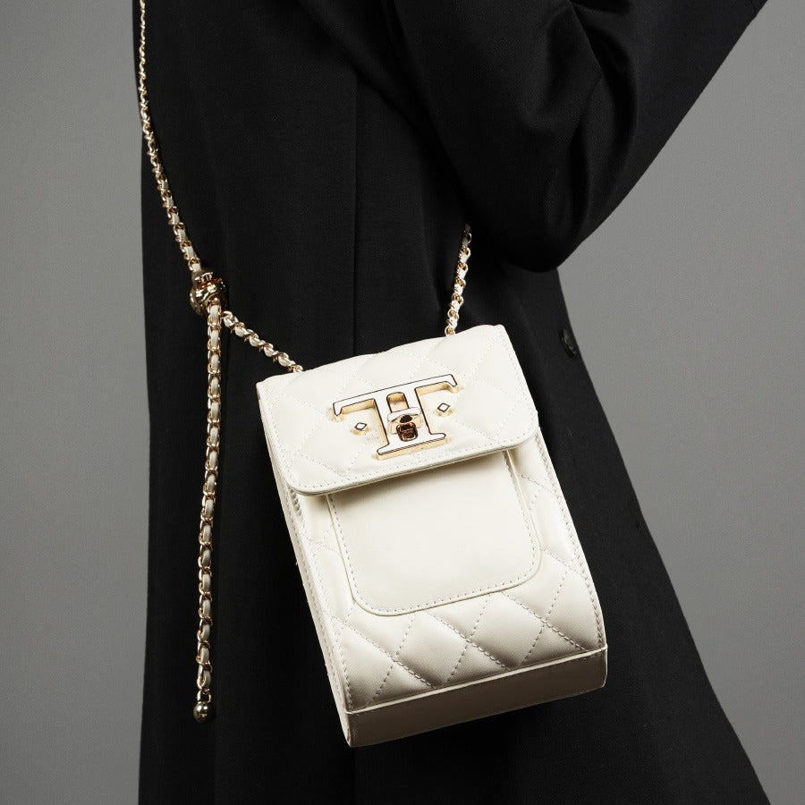 2025 Leather chain women's bag popular new autumn first-layer cowhide mobile phone bag shoulder messenger bag mini bag