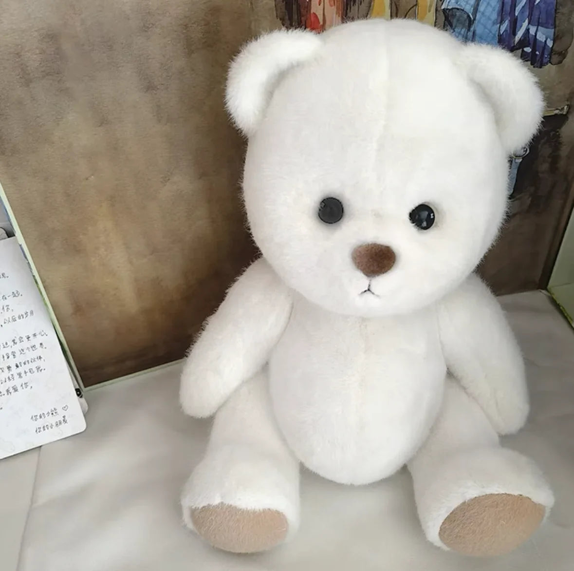 qgtao 30cm Handmade Bear Plush Toy Change Dress Cartoon Honey Cloth Baby Girl Hug Cuddly Plushie Doll for Kids Christmas Gift For Kids
