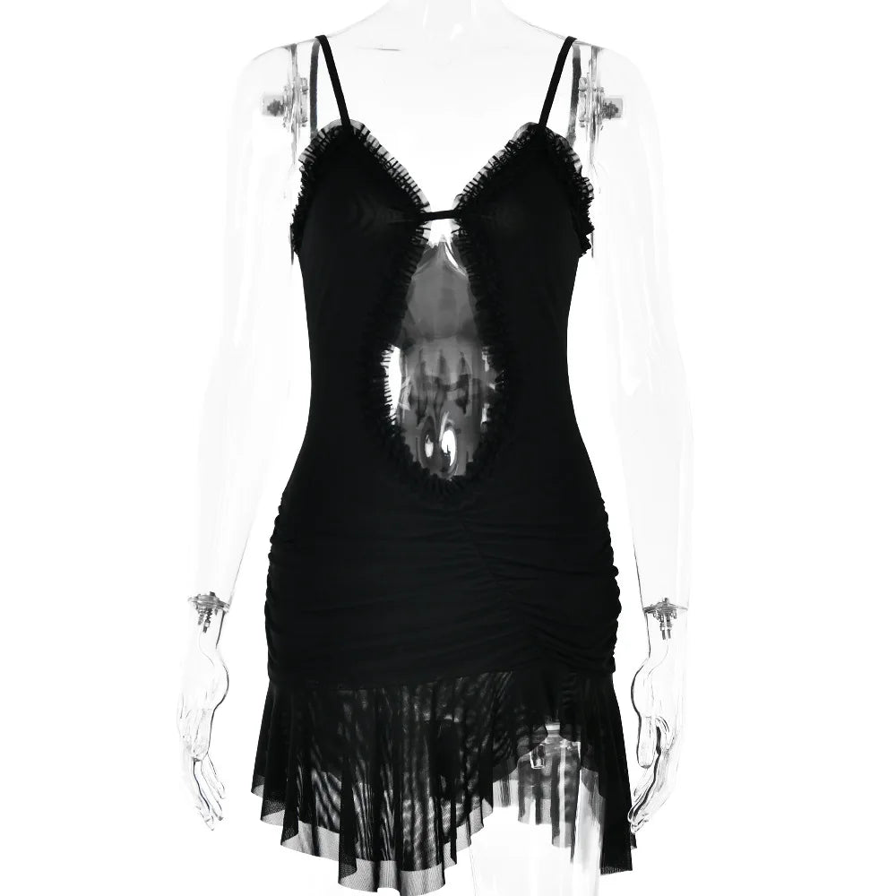 qgtao 2024 Autumn Fashion Trend Women's New Halter Neck Sexy Backless Loose Slim Dress Vestidos