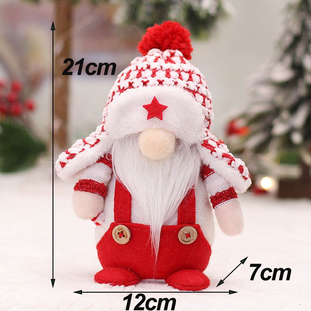 Christmas Gnomes Plush Elf Faceless Doll with Bell for Home Decor Handmade Tomte Swedish Gnome Scandinavian Figurine