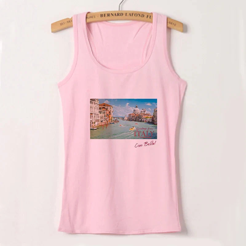 qgtao Gothic Fairycore Sexy Corset Grunge T-shirts Aesthetic Print 00s Y2k Style Crop Tops Sleeveless Women Punk Vintage Girls Summer