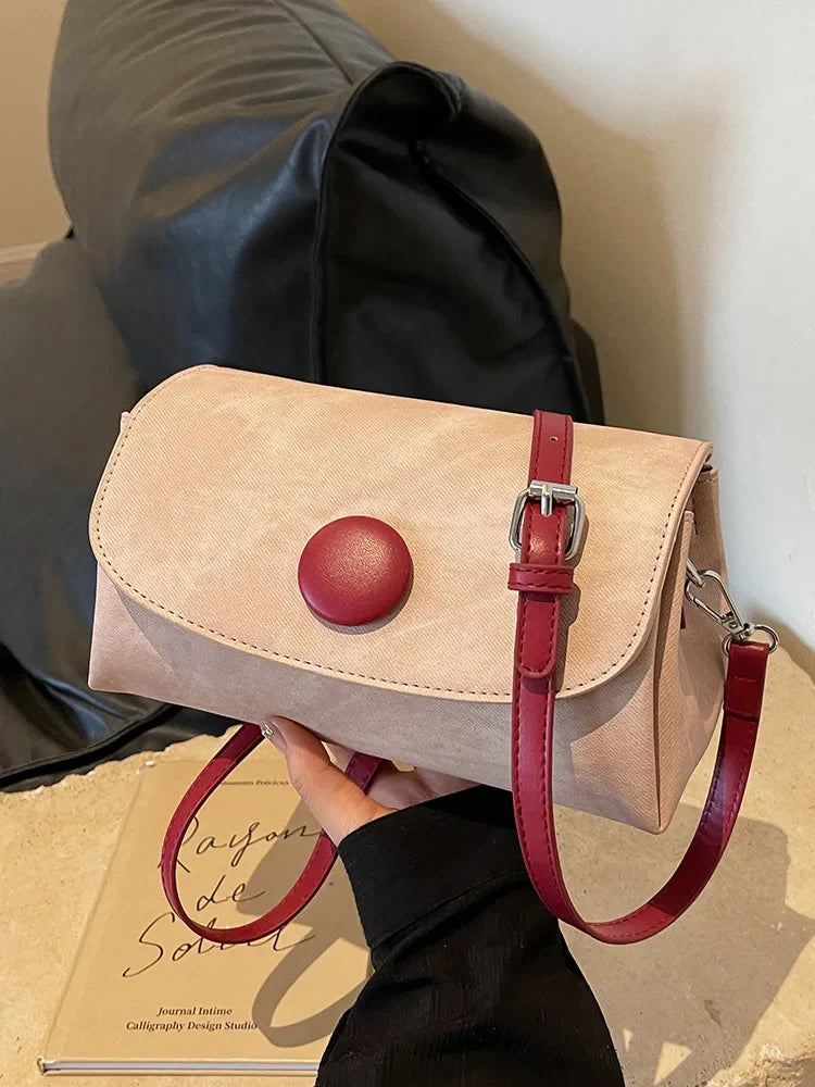 qgtao WomenTrendy High End Commuting Shoulder Bag Double Shoulder Straps Spring Autumn New Style Fashion Crossbody Small Square Bags