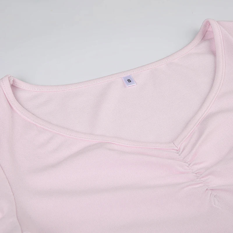 qgtao Cute Pink Fold A-Line Mini Dress