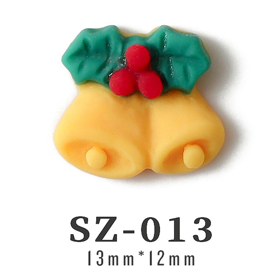50 Pieces Christmas Nail Charms Wholesale In Bulk Tree Snowman Deer Mixed Styles 3D Resin Nail Art Decoration