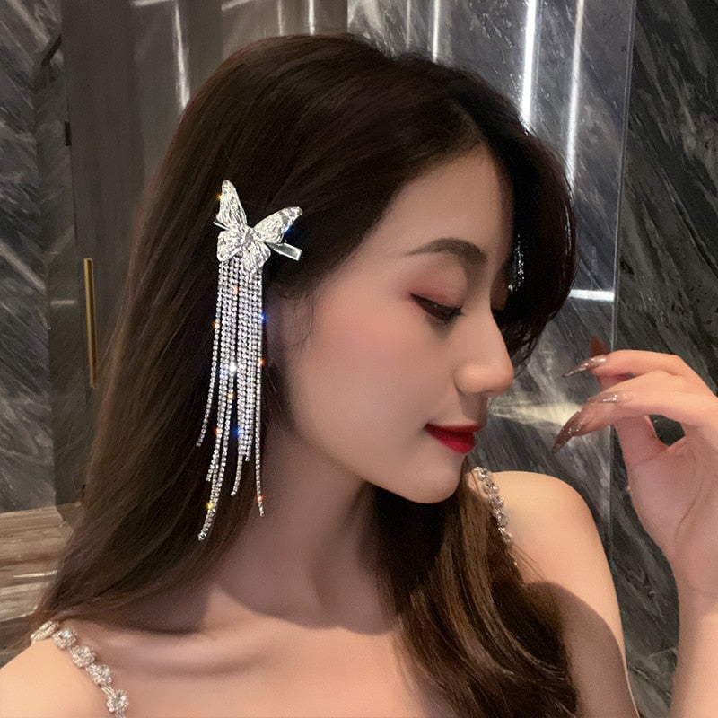Fashion Hair Bow for Women Ribbon Bow Tie Hairpins Elegant Ladies Hairgrips Headwear Braiding Hair Accessories Hair Clips