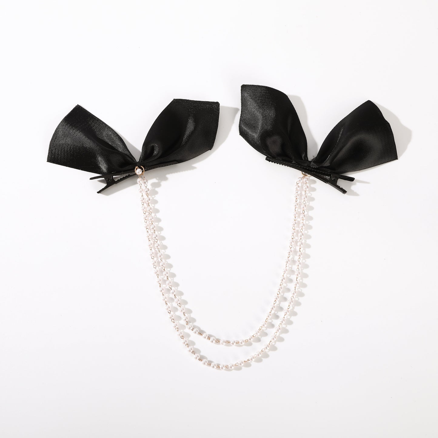 AWAYTR Tassel Elegant Vintage Bow Pearl Chain Hairpins Sweet Hair Decorate Headband Hair Clips For Fashion Hair Accessories