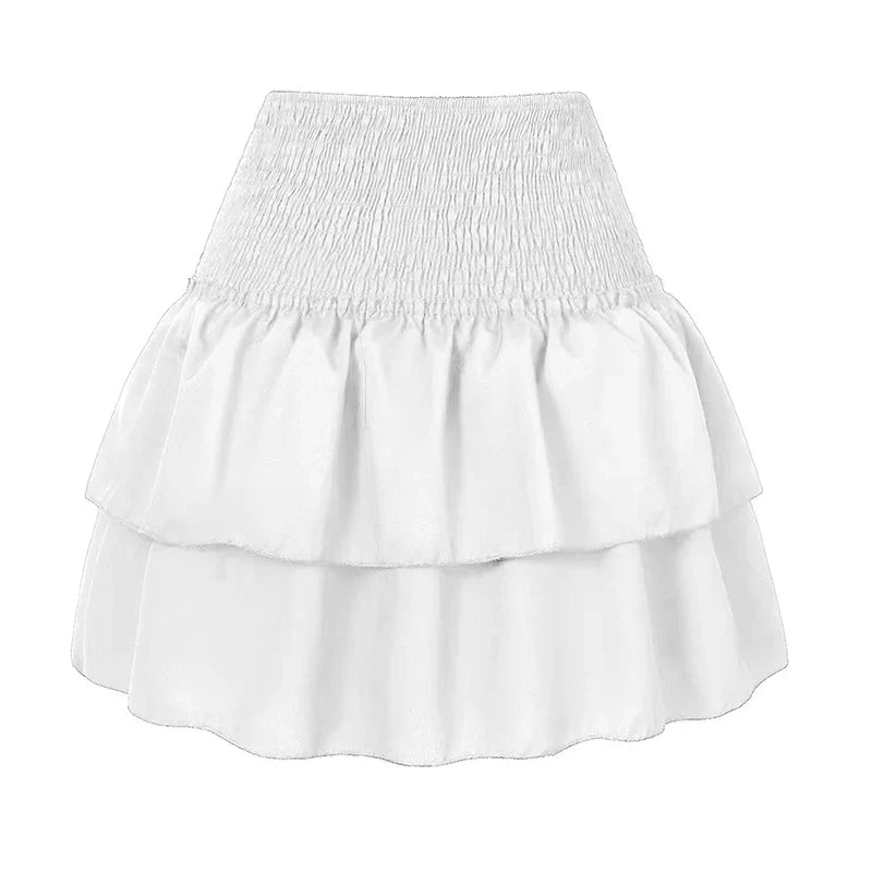 qgtao 2024 Hot Selling Womens Sexy Fashion Skirt Pleated Ruffle Printed Vintage Skirt For Ladies Vestido De Mujer