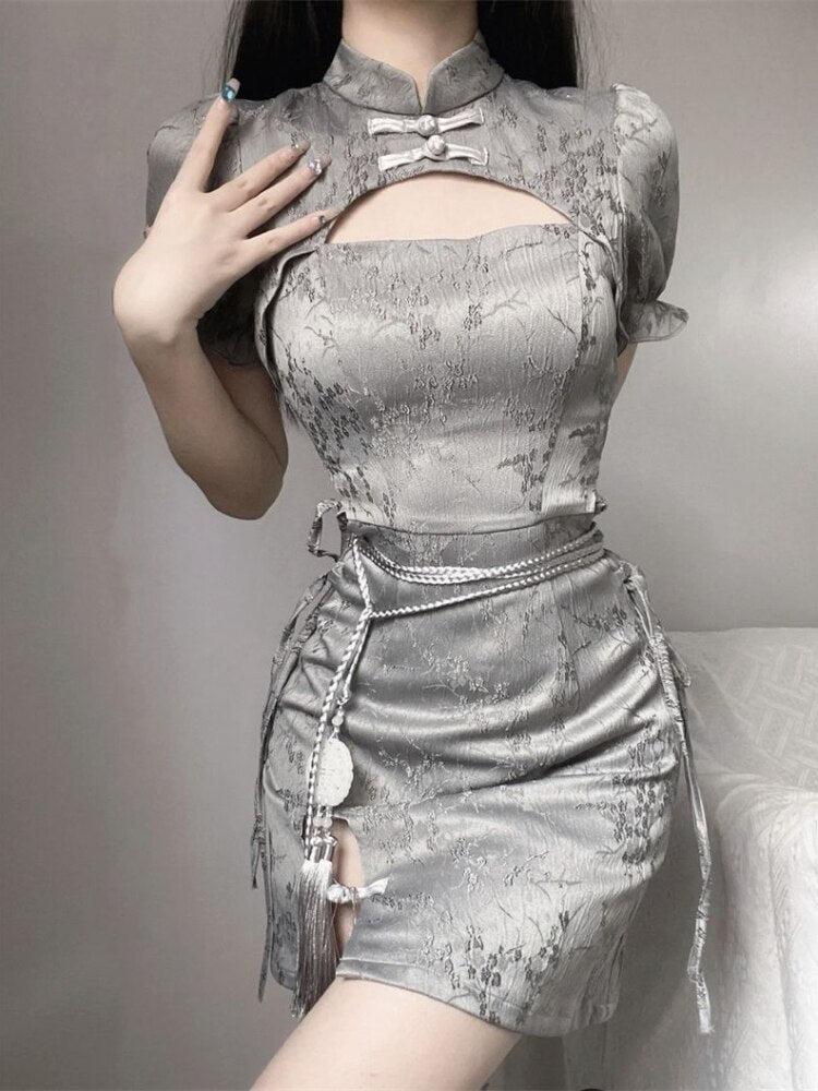 Cheongsam Style Bodycon Dress