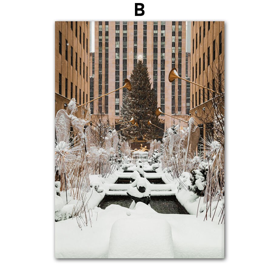 Christmas Gift Snowman Snowflake Cookies Living Room Decoration Posters And Prints Wall Art Canvas Painting Home Wall Pictures