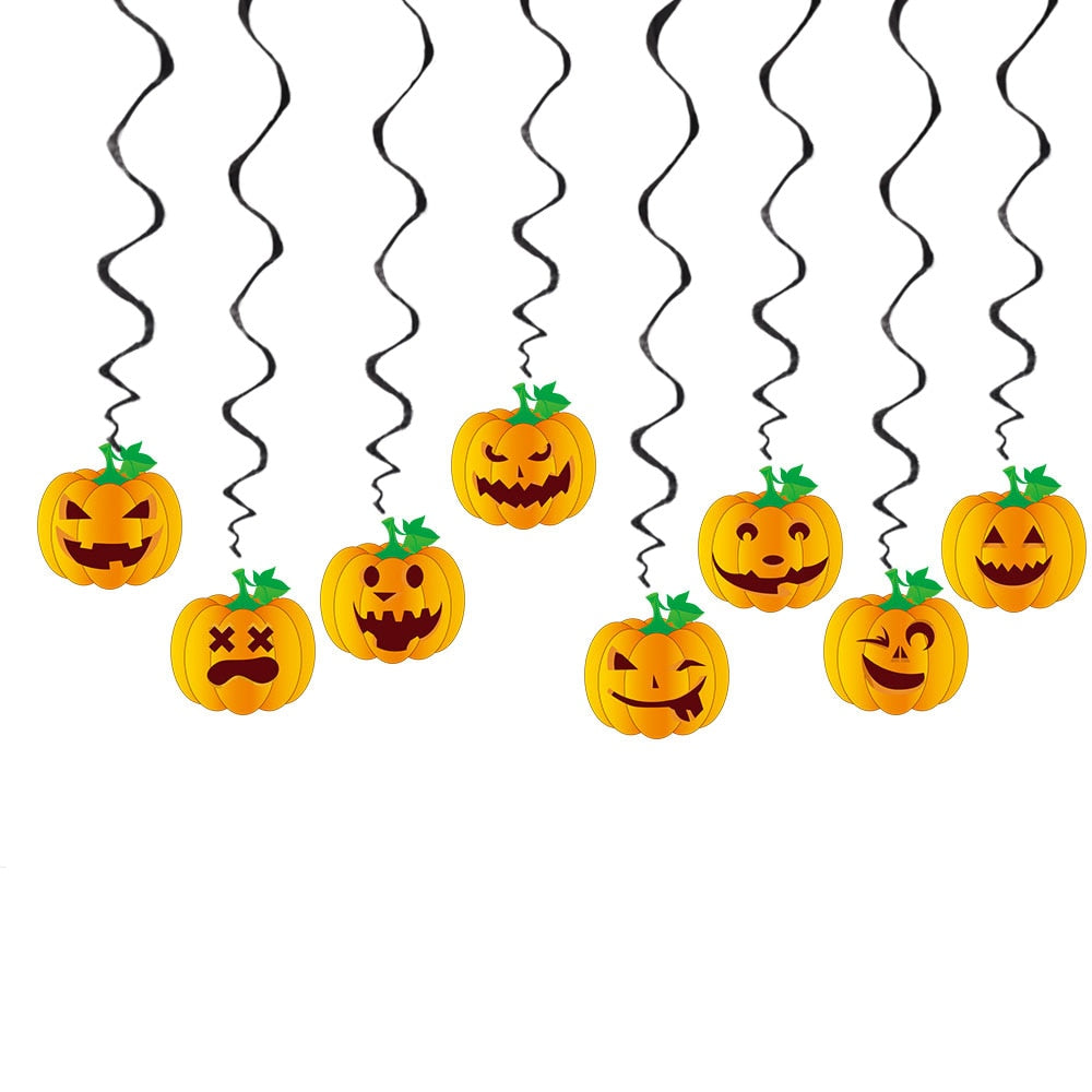 6pc Ceiling Hanging Swirl Halloween Party Hanging Decoration Home Horror House Festival Party Supplies DIY Event Party Ornaments