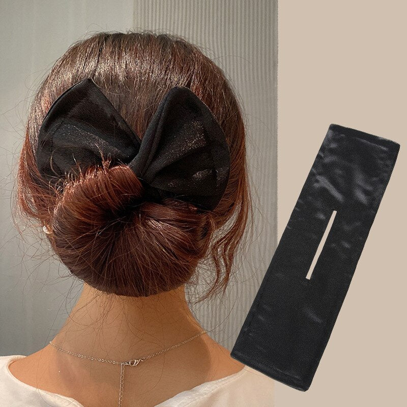 Headband Roller Hair Curler Donut Bun Maker Women's Bow Rabbit Ear Magic Hairstyle Ring Accessories Twisted Lazy Hairpin Tool