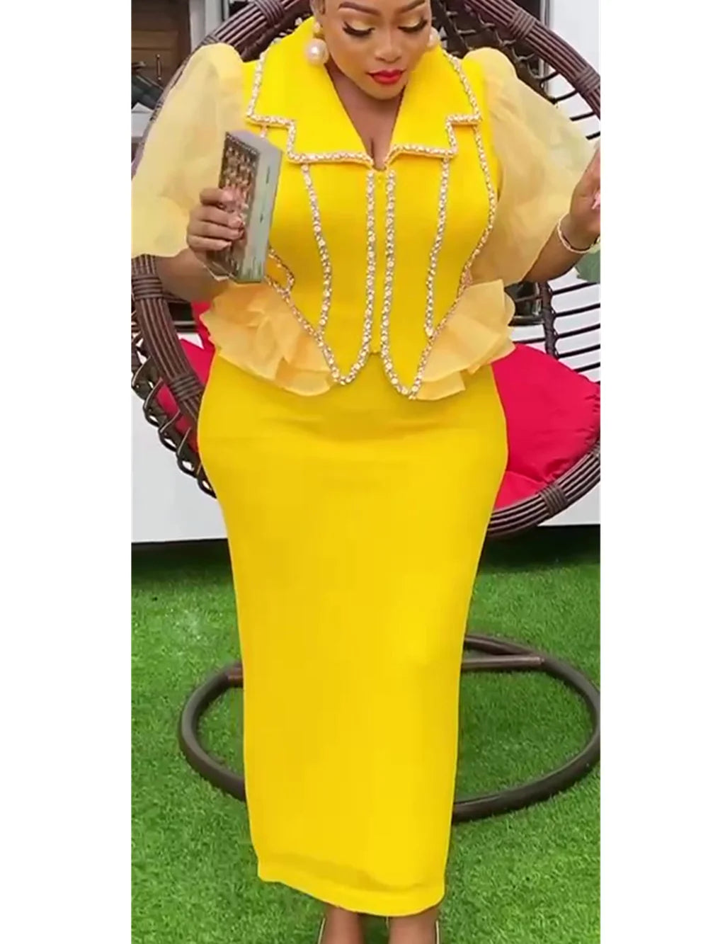 qgtao Clothes for Women 2 PCS Sets Tops And Skirts Suits Dashiki Ankara Turkey Outfits Gown Plus Size Wedding Party Dresses