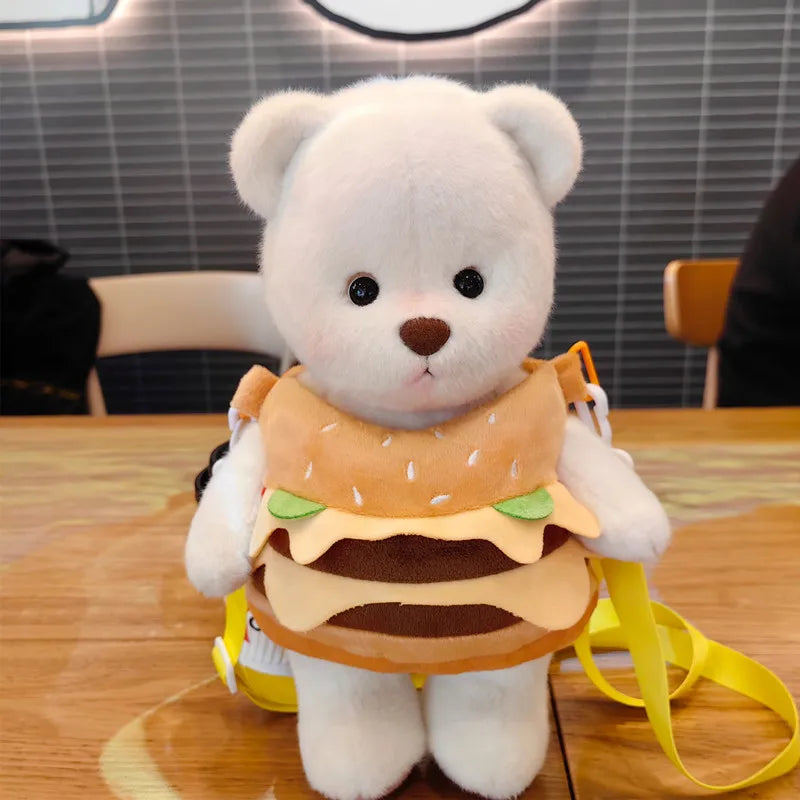 qgtao 30cm Handmade Bear Plush Toy Change Dress Cartoon Honey Cloth Baby Girl Hug Cuddly Plushie Doll for Kids Christmas Gift For Kids