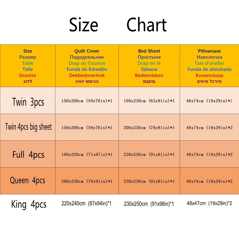 Yeknu - Solid Color Bedding Set Orange Grey Single Double Size Bed Linen Duvet Cover Pillowcase No Fillings Kids Adult Home Textile