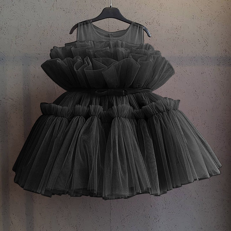 Summer Lace Princess Dresses For Kids 1-5 Year Birthday Dress Flowers Girls Dress Children's Birthday Party Costume Infant Dress