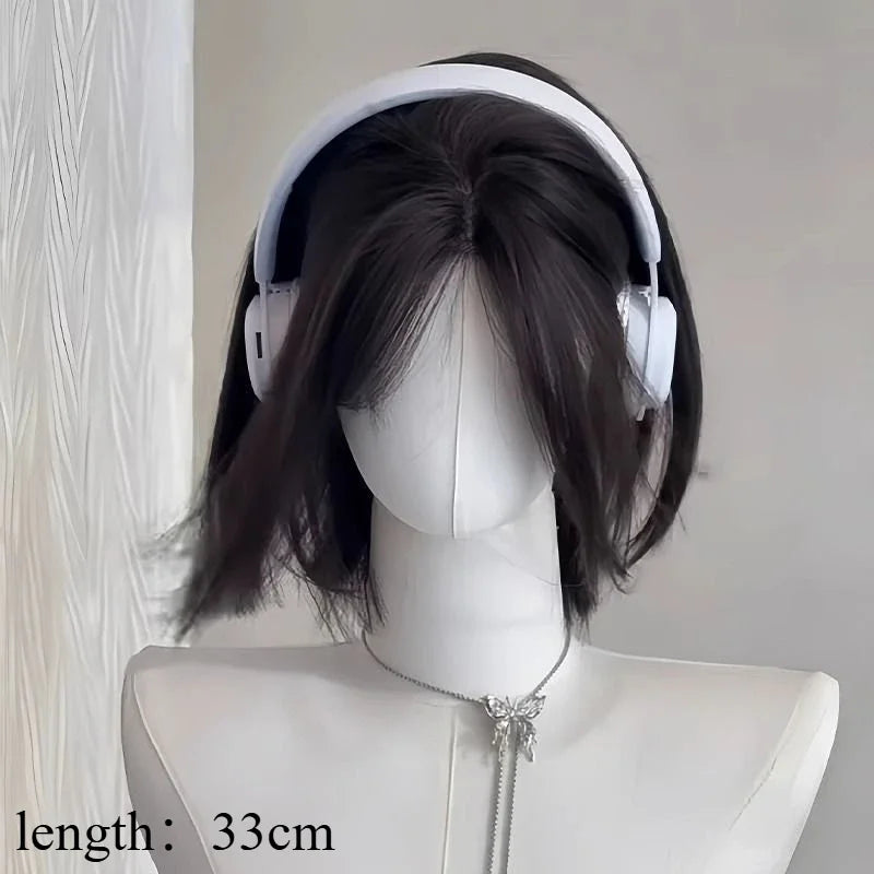 qgtao - Sweet Short Bob Wig for Women Lace Front Wigs Headband Summer Fresh Pink Blonde Short Hair Cosplay Pink Wig Lolita