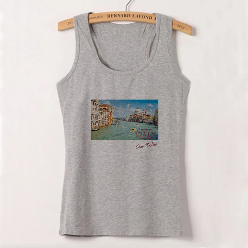 qgtao Gothic Fairycore Sexy Corset Grunge T-shirts Aesthetic Print 00s Y2k Style Crop Tops Sleeveless Women Punk Vintage Girls Summer