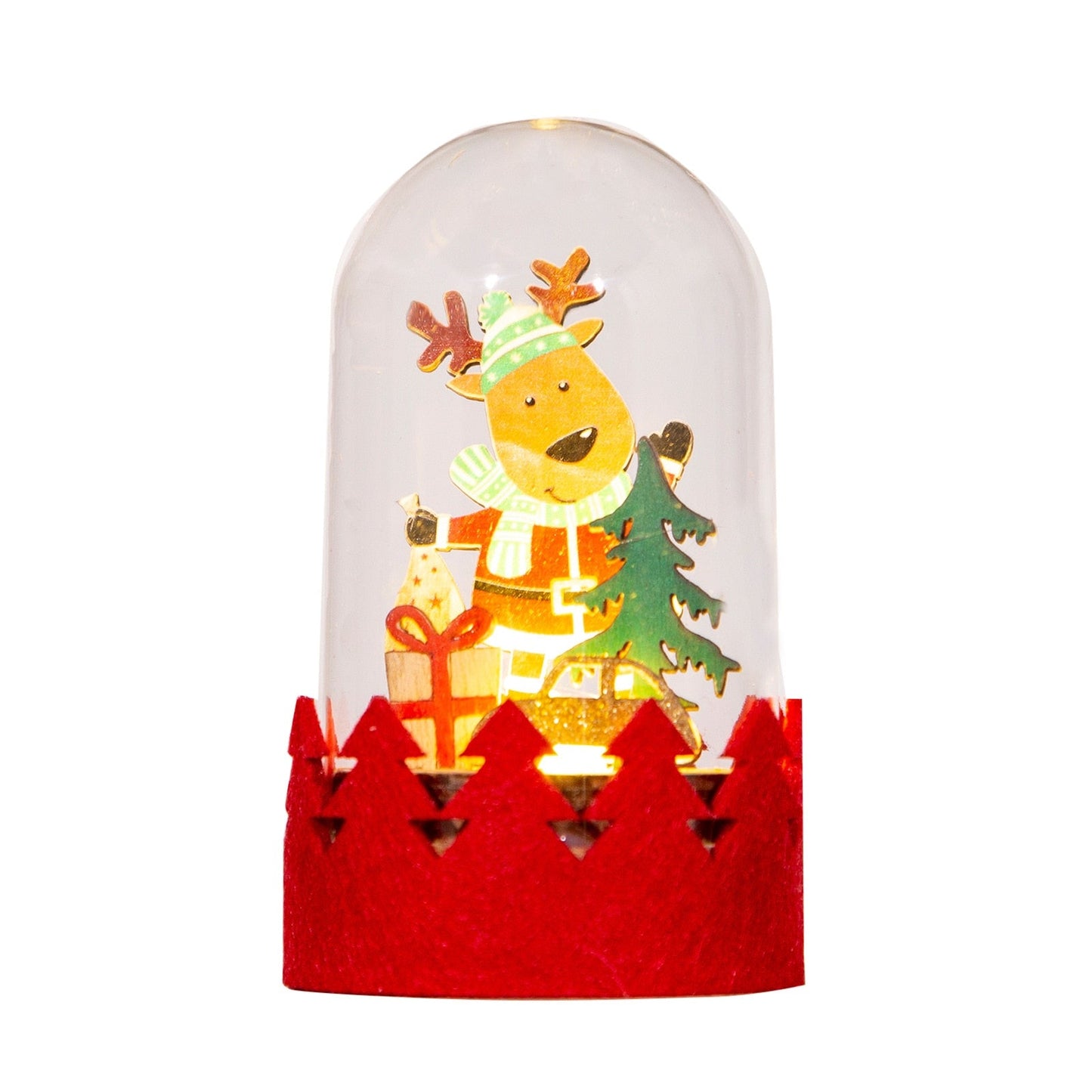 Christmas Decoration LED Luminous Wooden Ornaments Santa Claus Elk Home Desktop Decor Crafts New Year Festival Christmas Gifts