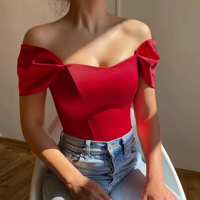 qgtao Elegant Satin Corset Top for Women Bodycon Summer Fashion Sleeveless Backless Cropped Tops Club Party Clothes