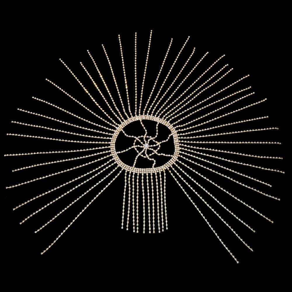 Stonefans Flash Long Tassel Hair Chain Rhinestone Head Chain for Women Nightclub Crystal Headband Hat Bridal Headpiece Jewelry