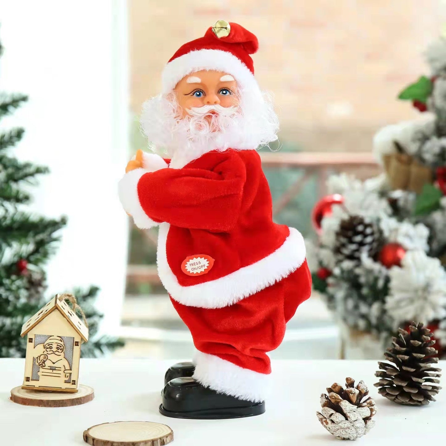 Christmas Electric Musical Hip Dancing Santa Claus Doll Toys Twerking Doll Party Christmas Decoration Gifts Ornaments for Kids