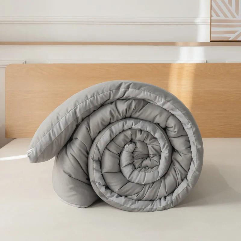 Yeknu Pure Color Simple Washed Cotton Quilt Winter Quilt Core Thickened Warm Quilt Single and Double Spring and Autumn Quilt