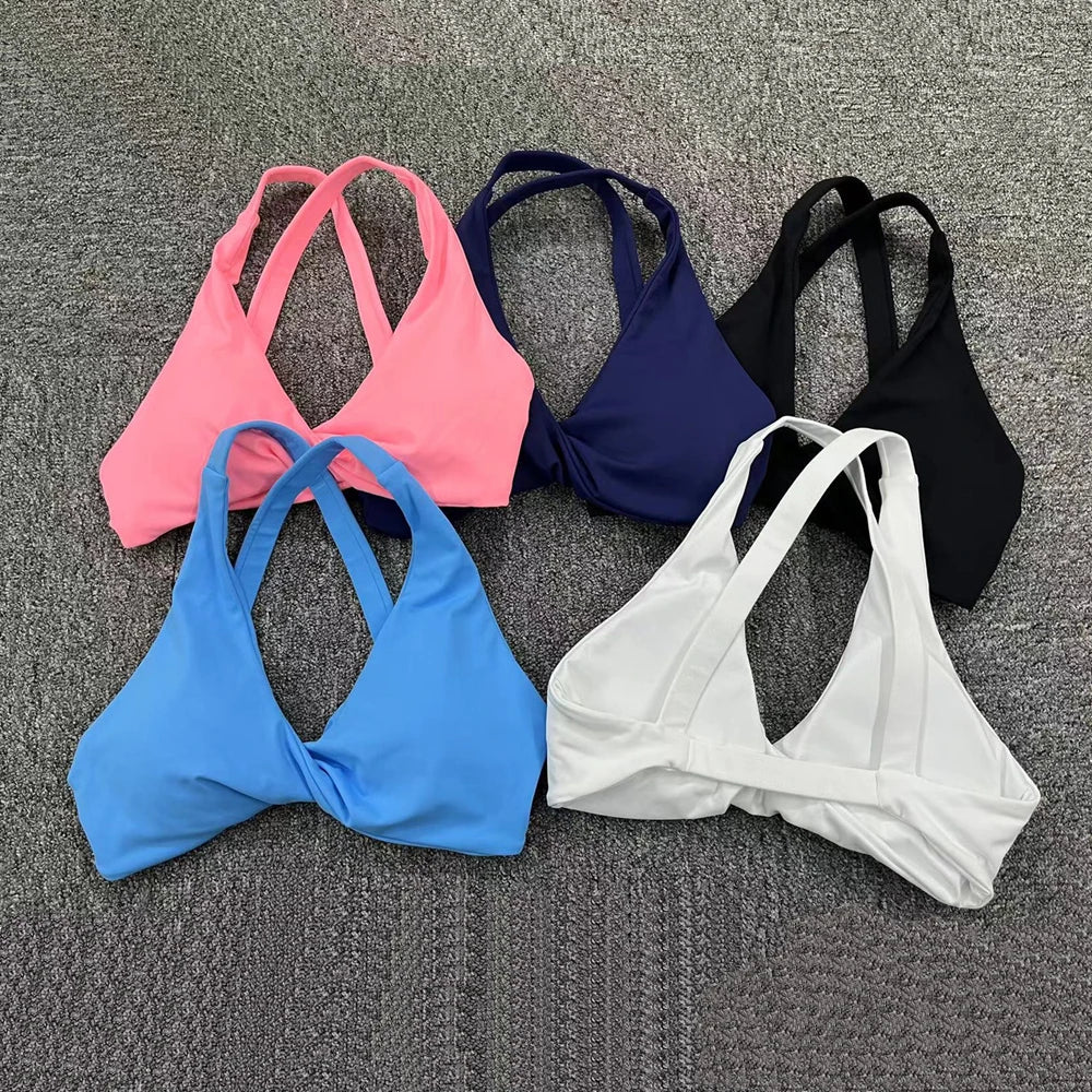 qgtao Hot Girl Hollow Out Running Sports Bra Fitness Yoga Bra Crop Tank Top Underwear Women Vest Shockproof Shirt Jogging Sportswear