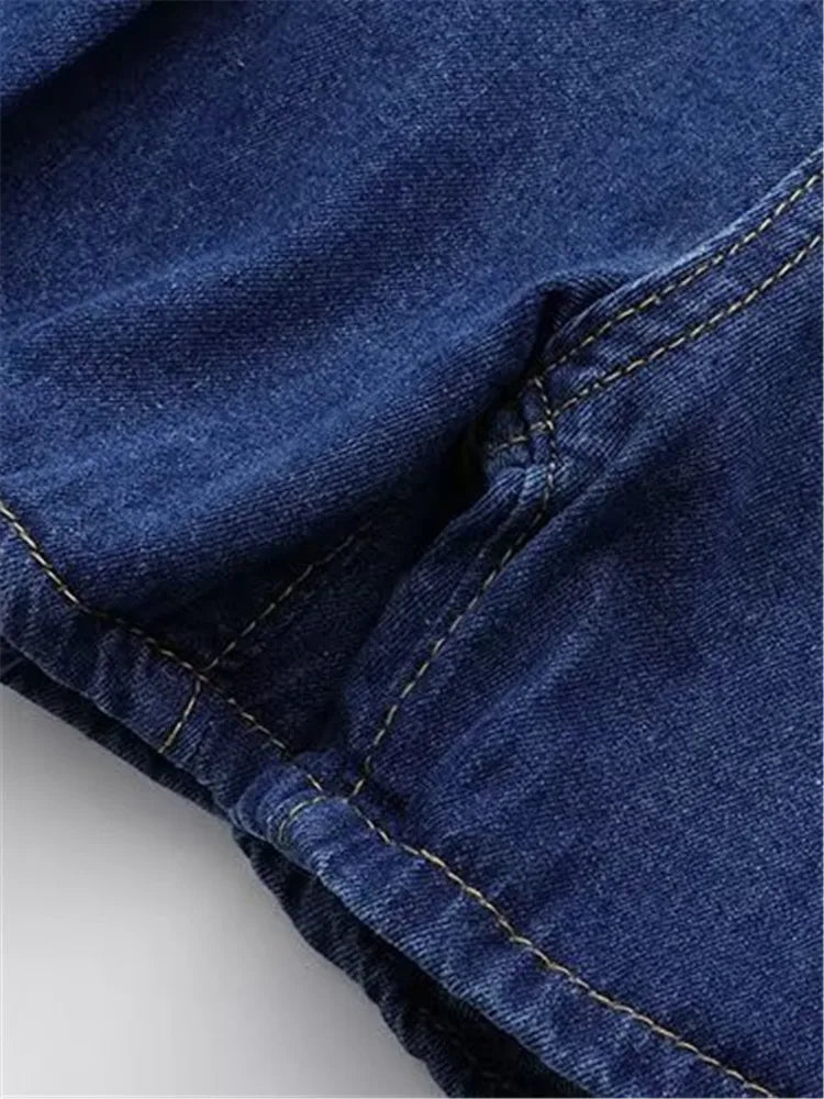 qgtao Plus Size Women's Shorts Wide-Leg With Folds In Summer Thin Denim Shorts The Non-Stretch Jeans For Busty Lady To Wear In Summer