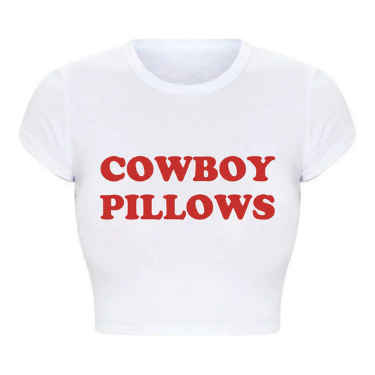 Cowboy Pillows Women Cropped Tops Harajuku Baby Tee Y2k Summer Fashion T Shirt Femme Kawaii Clothes Hot Girl Tshirt Dropshipping