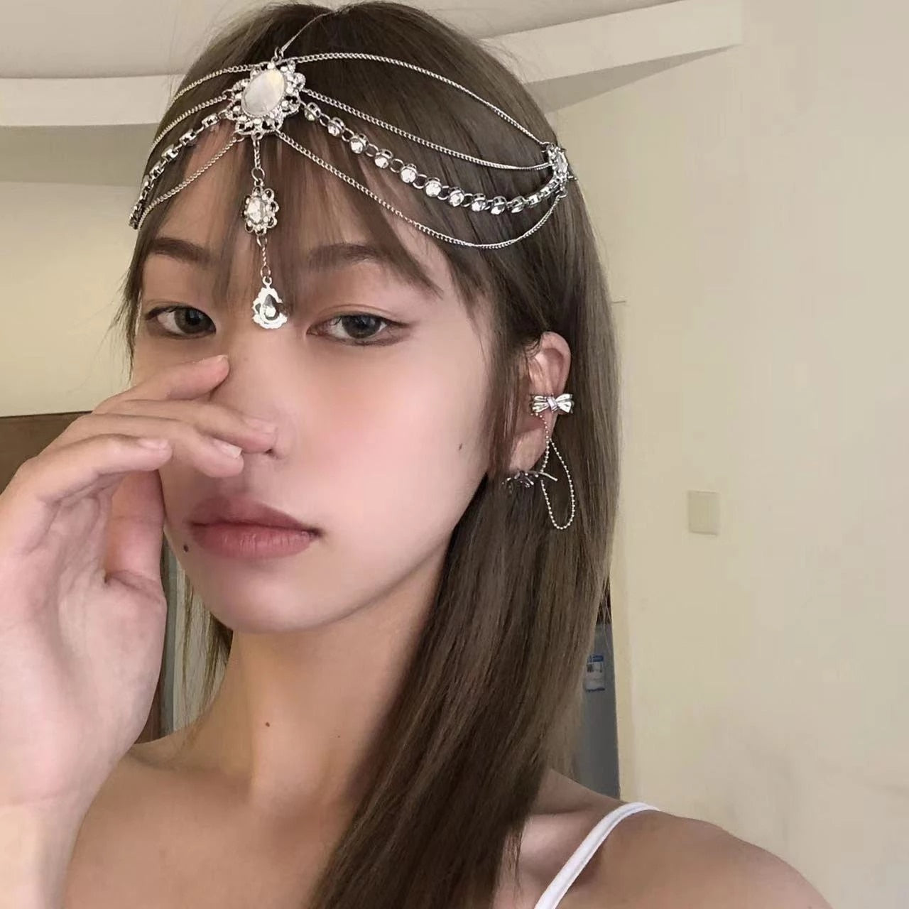 Gypsy Turkish Bohemian Head Chain Indian Hair Jewelry Tribal Forehead Dancing Wedding Hair Accesories Boho Headband Headpieces