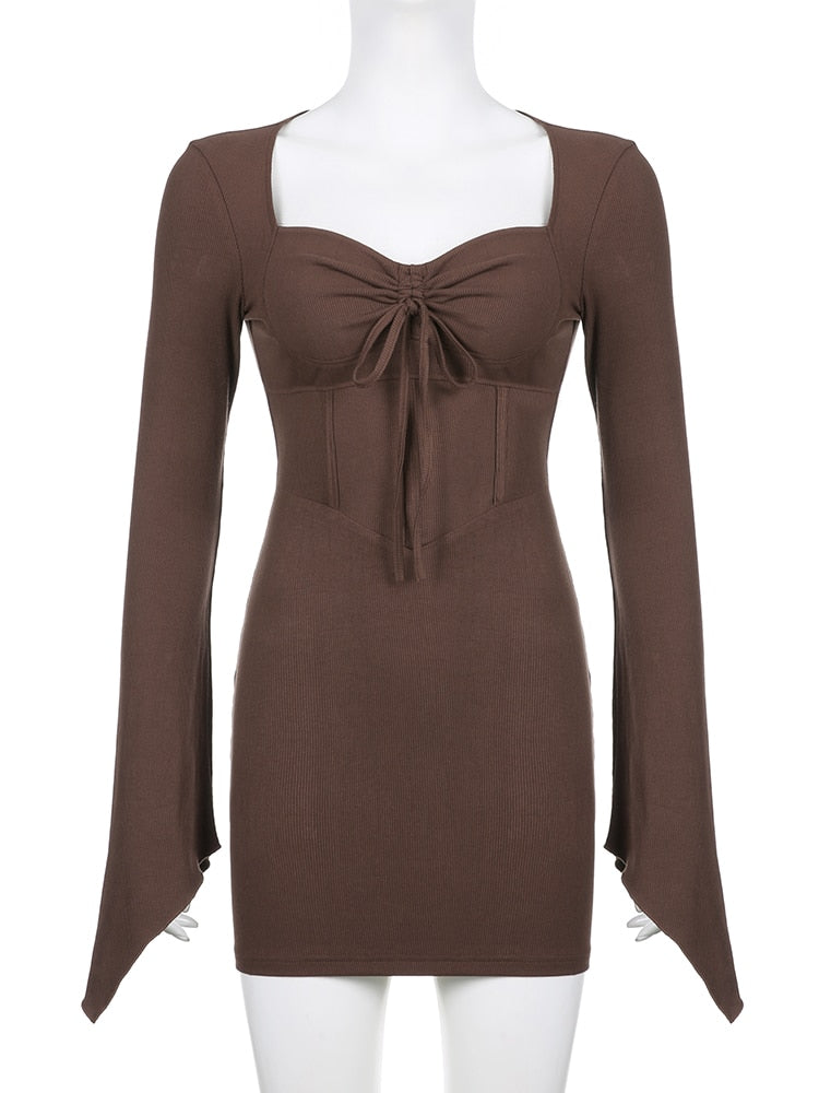 Vintage Brown Corset Dress