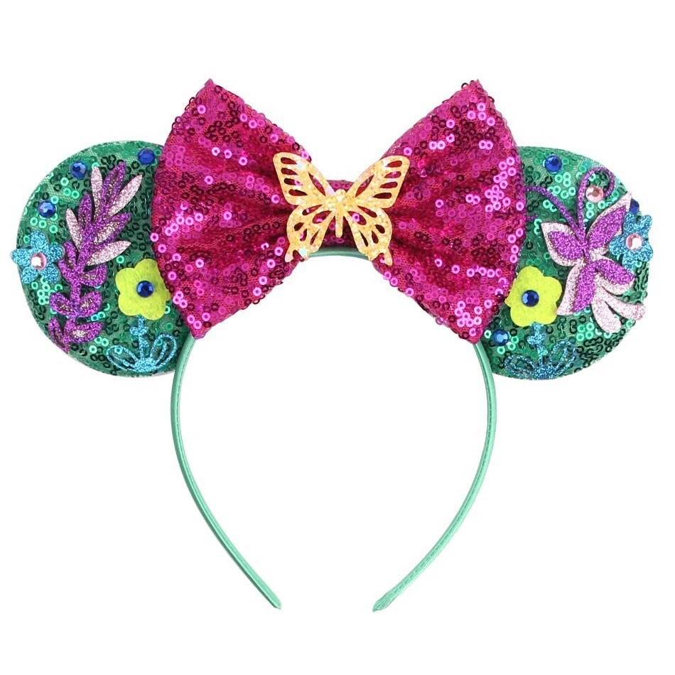 Children Hair Accessories Kids Party Encanto Headband Baby Bridesmaid Mouse Ear Hair Band Teens Wedding Sparkle Sequins Headwear