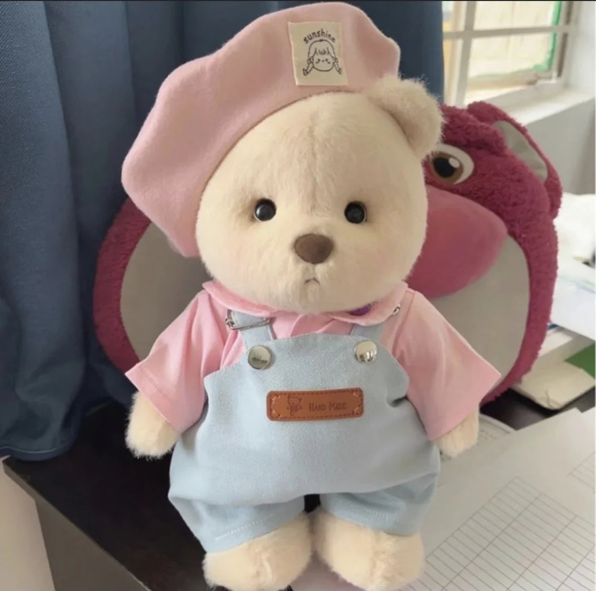 qgtao 30cm Handmade Bear Plush Toy Change Dress Cartoon Honey Cloth Baby Girl Hug Cuddly Plushie Doll for Kids Christmas Gift For Kids