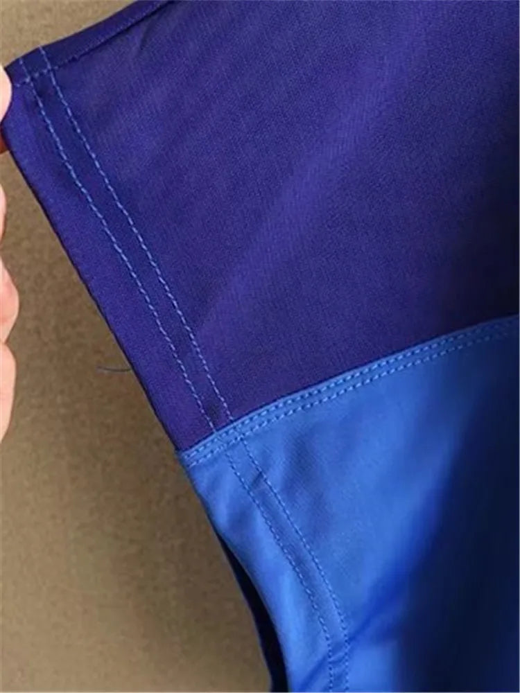qgtao 2024 Plus Size Clothes For Women In Summer Wear Short Sleeve Hooded Mesh Stitching Breathable Fabric Large Size High Quality Tops