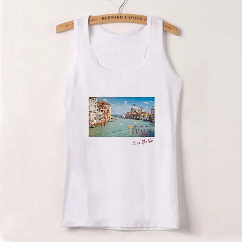 qgtao Gothic Fairycore Sexy Corset Grunge T-shirts Aesthetic Print 00s Y2k Style Crop Tops Sleeveless Women Punk Vintage Girls Summer