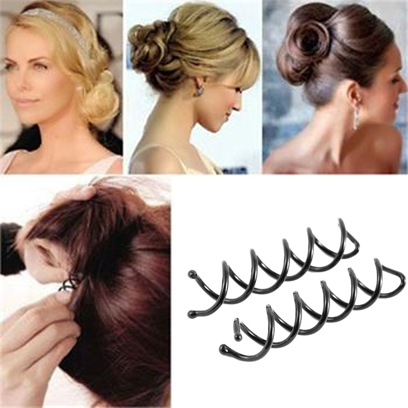 Women Hairpins Styling Clip Fluffy Stick Bun Maker Plastic Braiding Tool Ponytail Holder Hair Combs Hair Clip Accessories