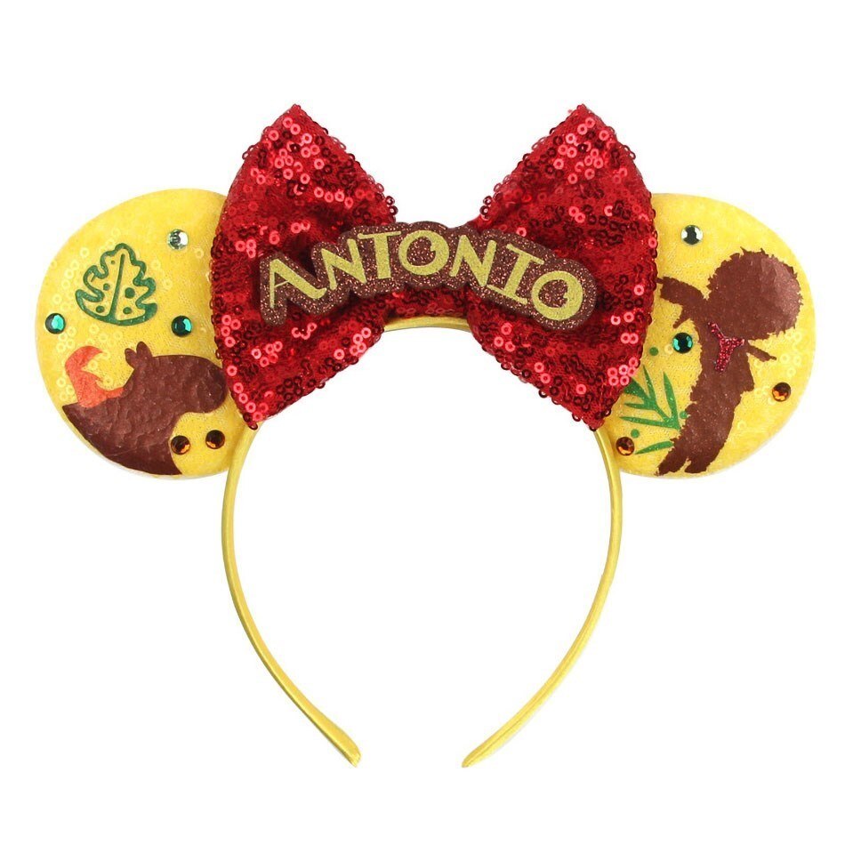 Children Hair Accessories Kids Party Encanto Headband Baby Bridesmaid Mouse Ear Hair Band Teens Wedding Sparkle Sequins Headwear