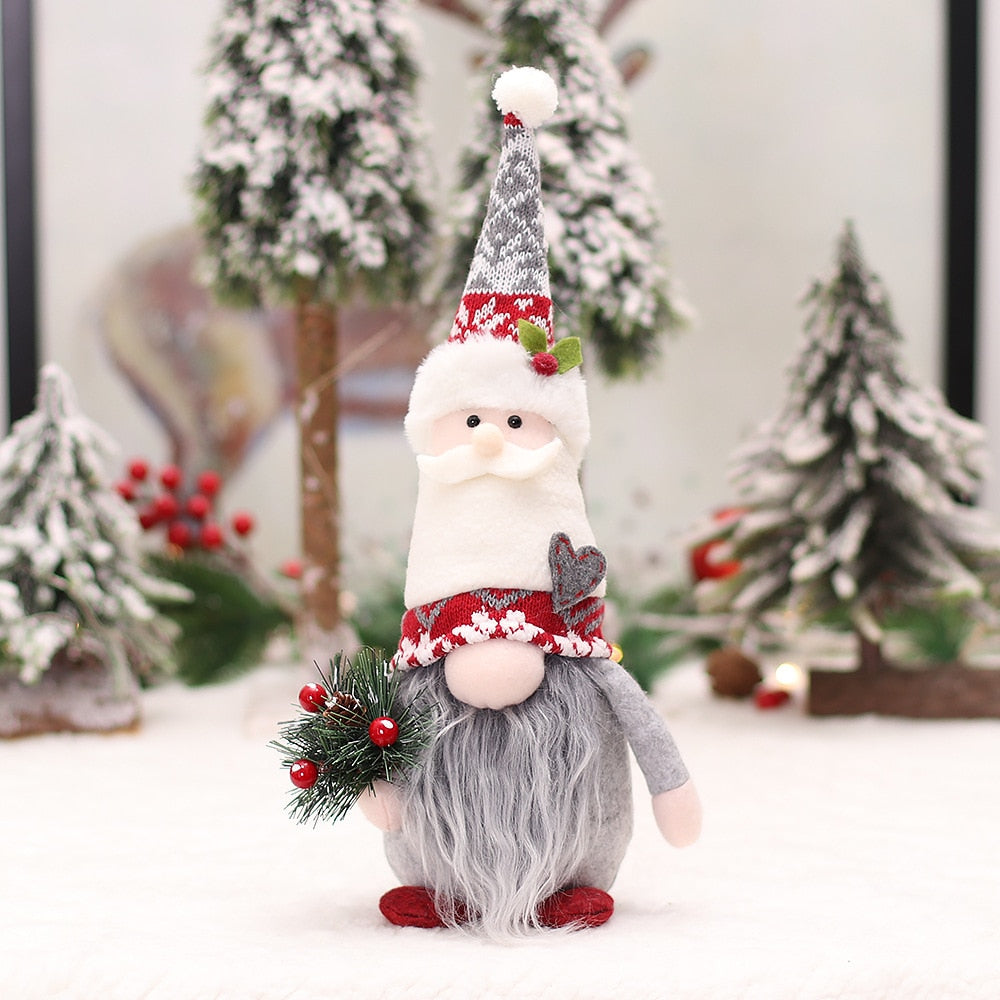 Christmas Gnomes Plush Elf Faceless Doll with Bell for Home Decor Handmade Tomte Swedish Gnome Scandinavian Figurine