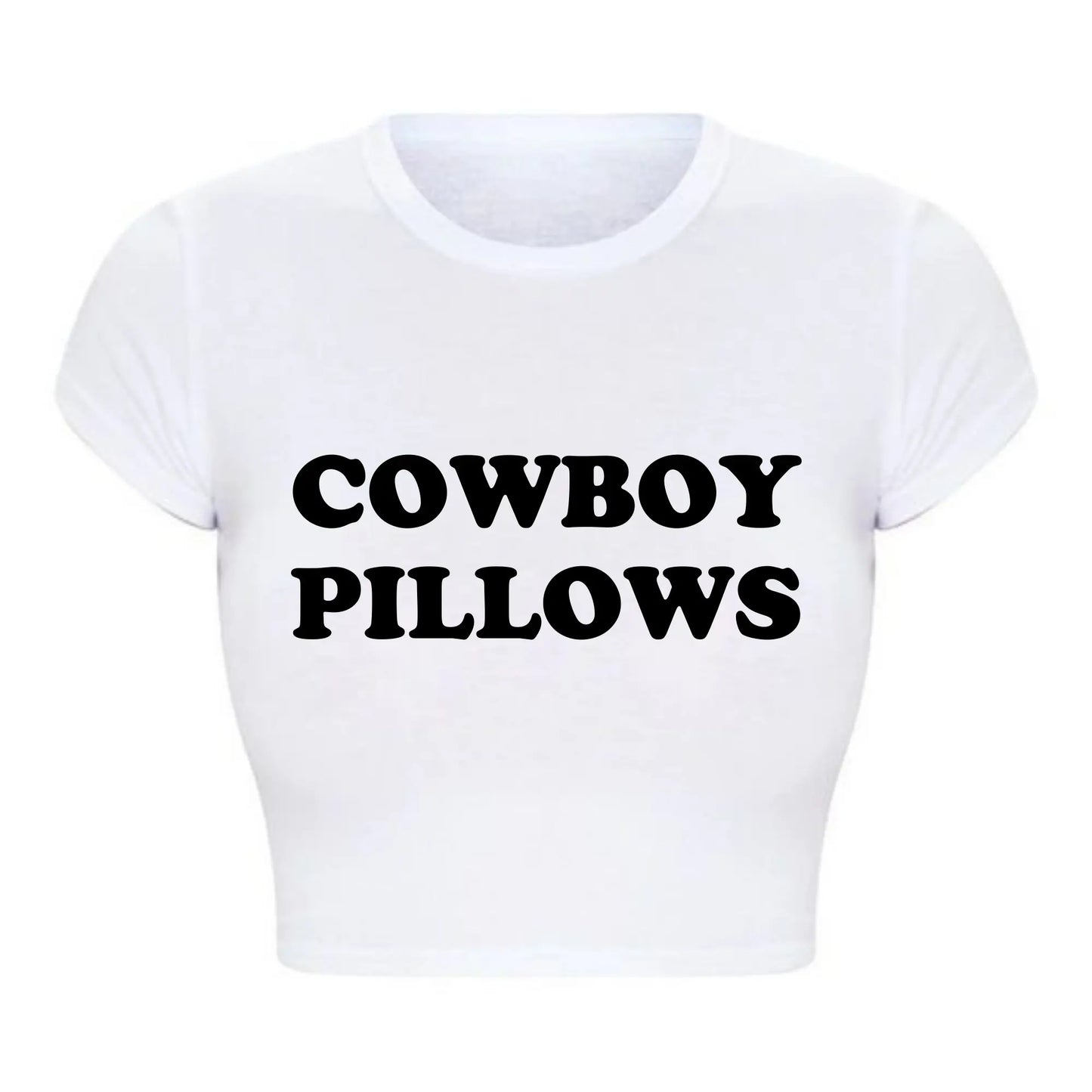 Cowboy Pillows Women Cropped Tops Harajuku Baby Tee Y2k Summer Fashion T Shirt Femme Kawaii Clothes Hot Girl Tshirt Dropshipping