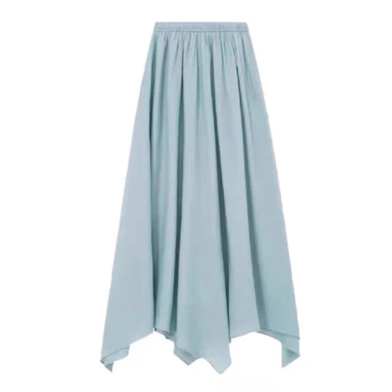 qgtao Autumn French Party Chiffon Skirt 2 Piece Set Women Casual Elegant Blouse + Office Lady Fairy Midi Skirt Korean Fashion