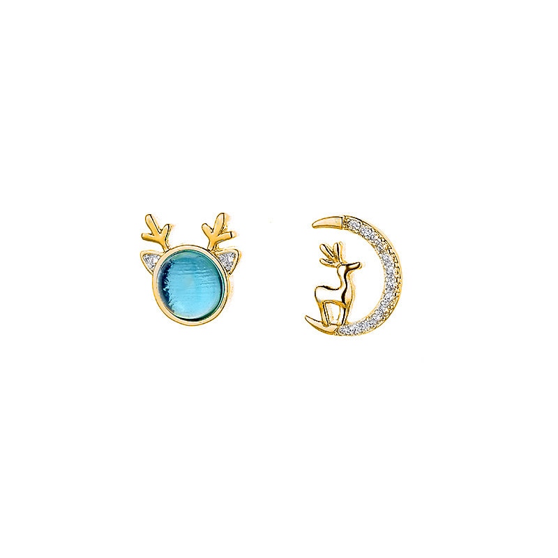 Cute Christmas Elk Dangle Earrings For Women Charm Xmas Deer Star Bowknot Round Ball Drop Earring Girls New Year Party Jewelry