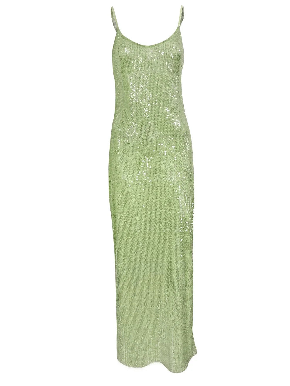 Luxury Sequins Backless High Slit Evening Long Dress Elegant WomenSleeveless High Waist Tunic Bodycon Holiday Party Dresses