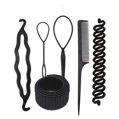 Women Girls Donut Hair Bun Maker Disk Curler Roller Braiding Tool DIY Hair Twist Clip Styling Tools Hairstyle Accessories