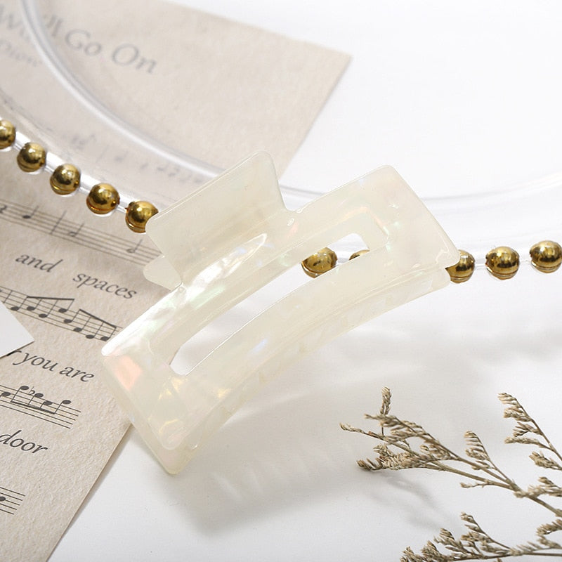 Korean Acetate Plate Retro Tortoiseshell Ladies Hair Accessories Medium Simple All-match Claw Hair Clip